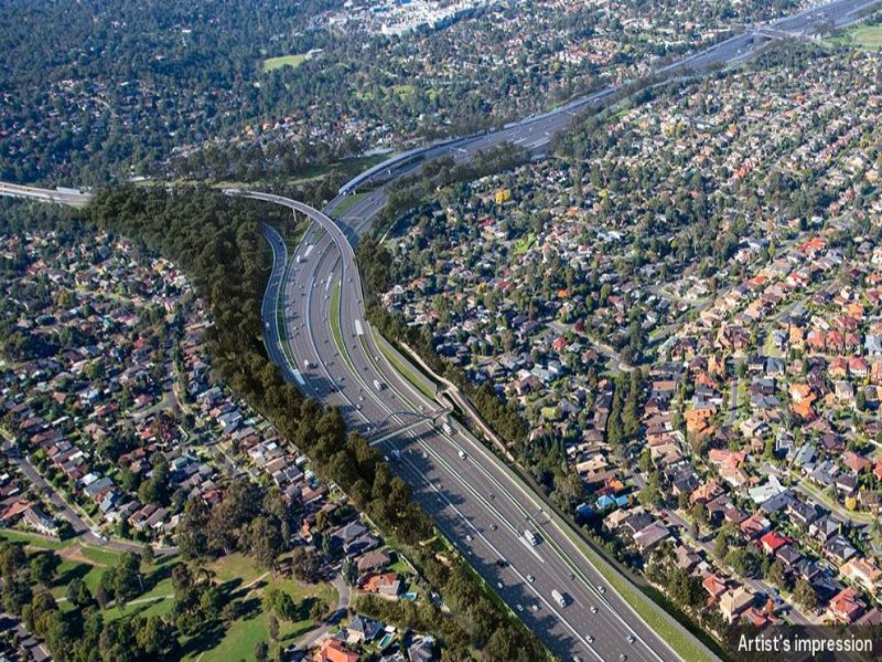 Ring Road interchange in Greensborough